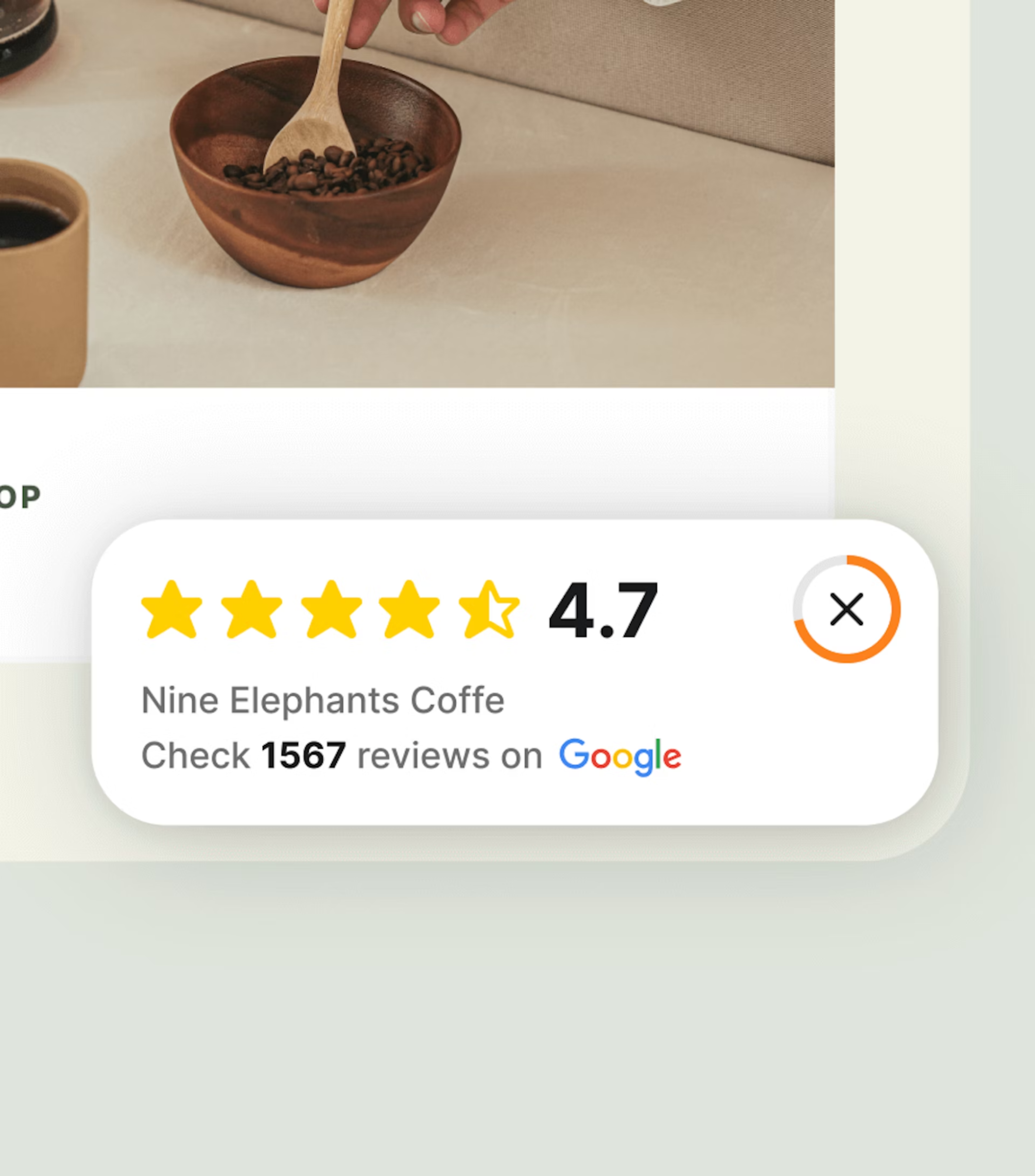 Image of Google Review widget from OpenWidget