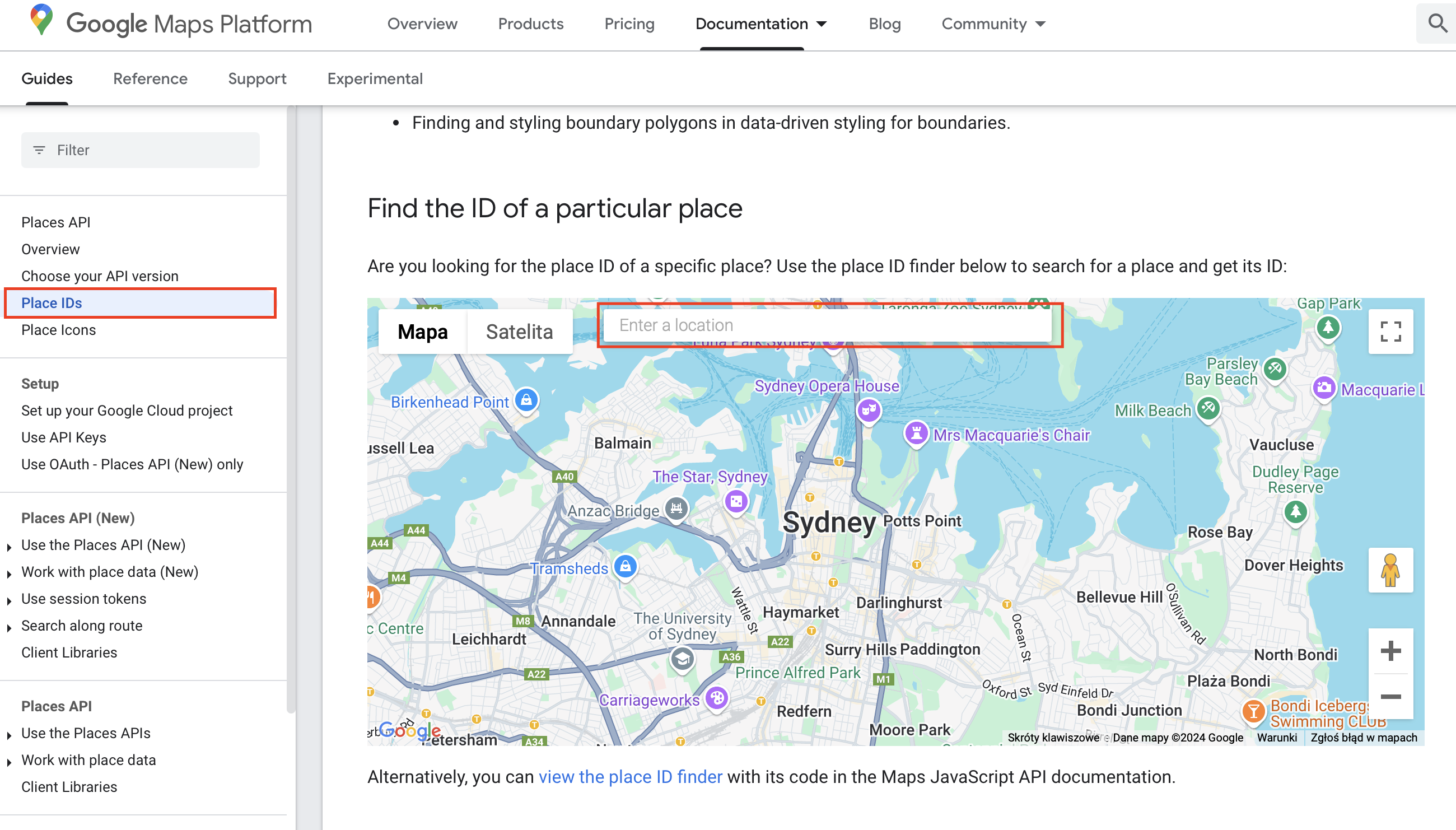 Google Place ID finder