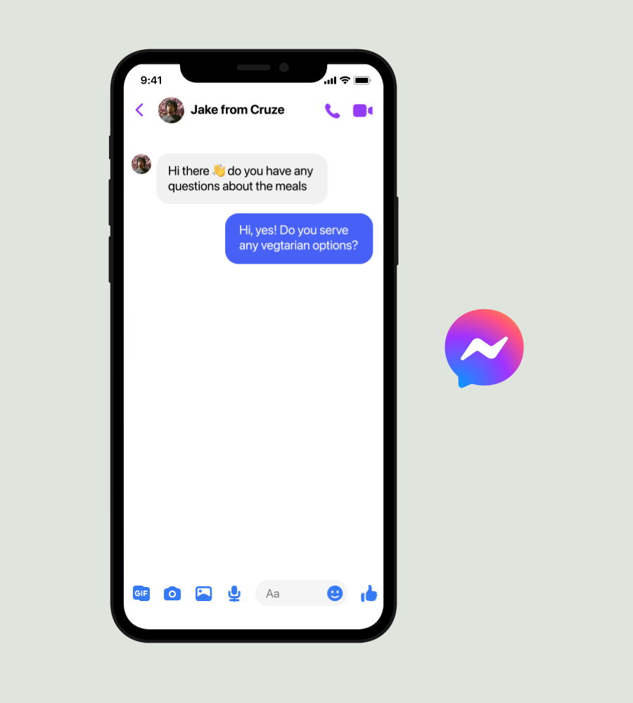 Facebook Messenger Widget illustration